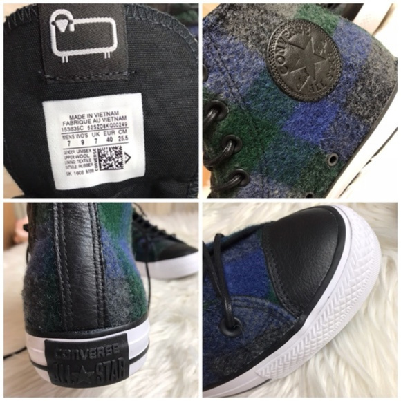 Converse&Woolrich Ctas HI Almost Black W AUTHENTIC - Picture 8 of 8